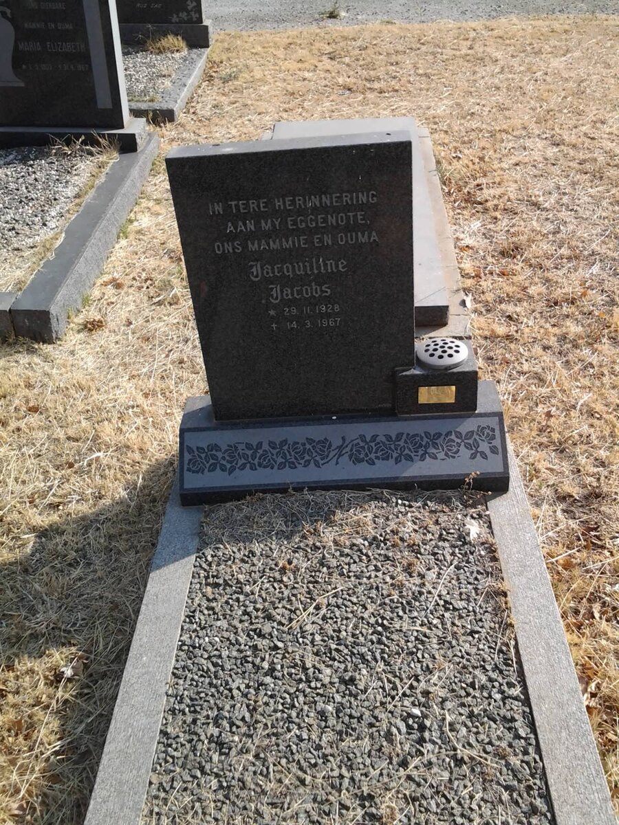 JACOBS Jacquline 1928-1967 :: JACOBS Willem Daniel 1954-2002 _1