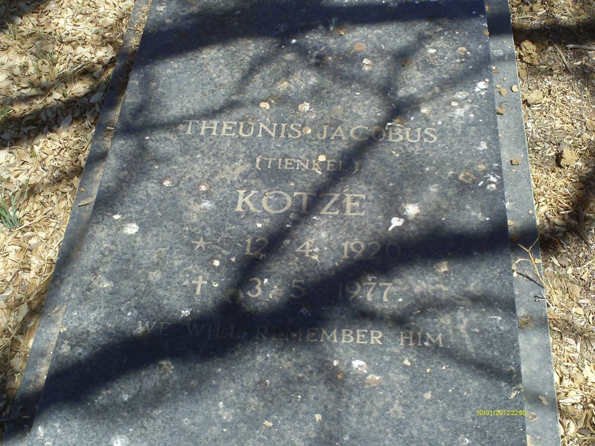KOTZE Theunis Jacobus 1920-1977 