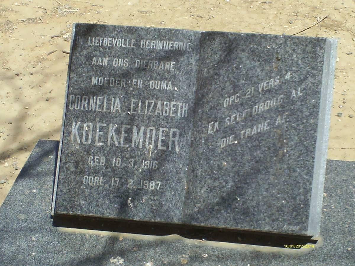 KOEKEMOER Cornelia Elizabeth 1916-1987