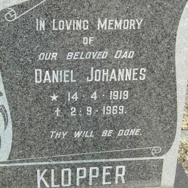 KLOPPER Daniel Johannes 1919-1969