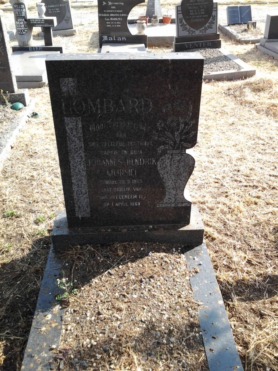 LOMBARD Johannes Hendrik 1903-1968