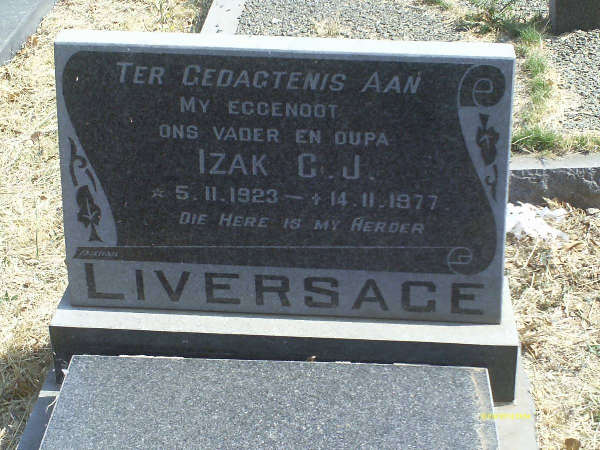 LIVERSAGE Izak C.J. 1923-1977