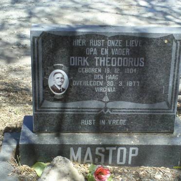 MASTOP Dirk Theodorus 1904-1977