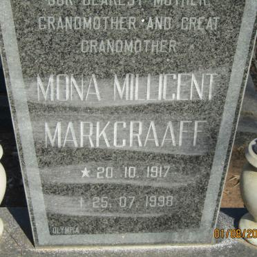 MARKGRAAFF Mona Millicent 1917-1998