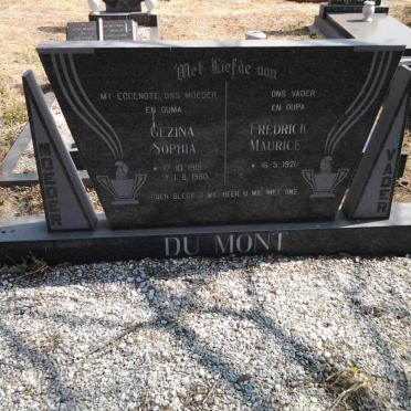 MONT Fredrick Maurice, du 1921- &amp; Gezina Sophia 1919-1980 