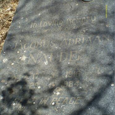 NAUDE Jacobus Adriaan 1916-1984