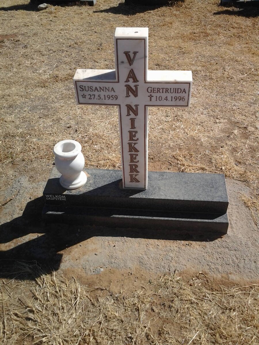 NIEKERK Susanna Gertruida, van 1959-1996
