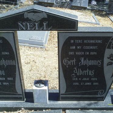 NELL Gert Johannes Albertus 1926-1985 &amp; Frederika Johanna Jacoba 1922-1994