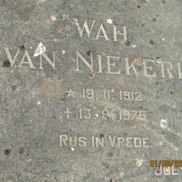 NIEKERK W.A.H., van 1912-1975
