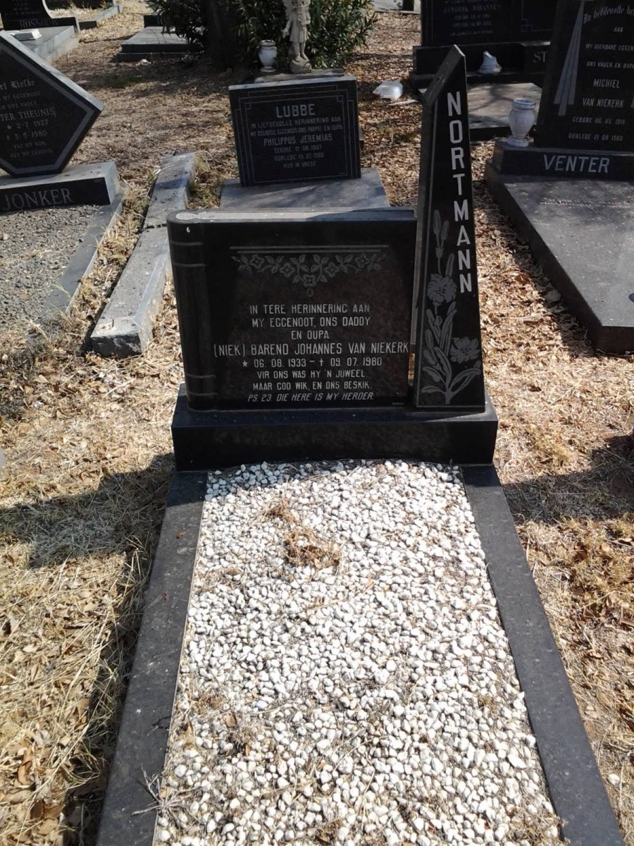 NORTMANN Barend Johannes van Niekerk 1933-1980