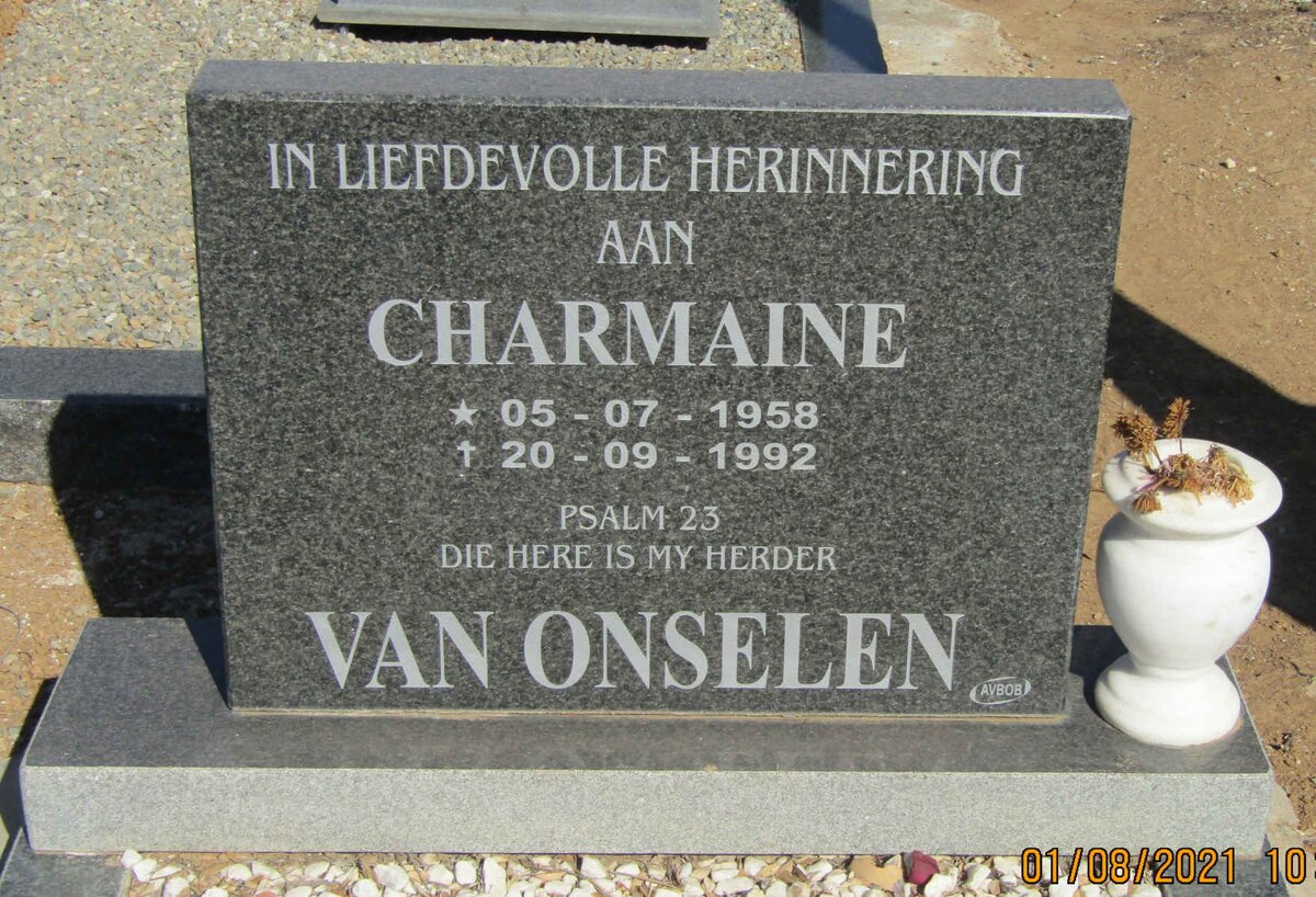 ONSELEN Charmaine, van 1958-1992