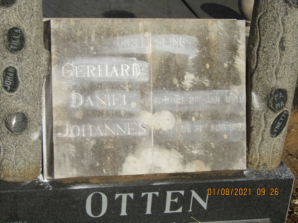 OTTEN Gerhard Daniel Johannes1948-1971