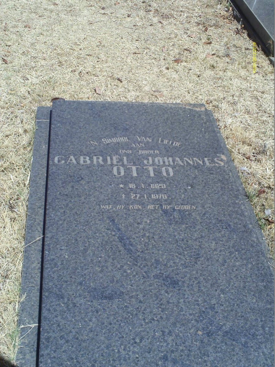OTTO Gabriel Johannes 1929-1976