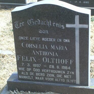 OLTHOFF Cornelia Maria Antonia, Felix 1897-1984