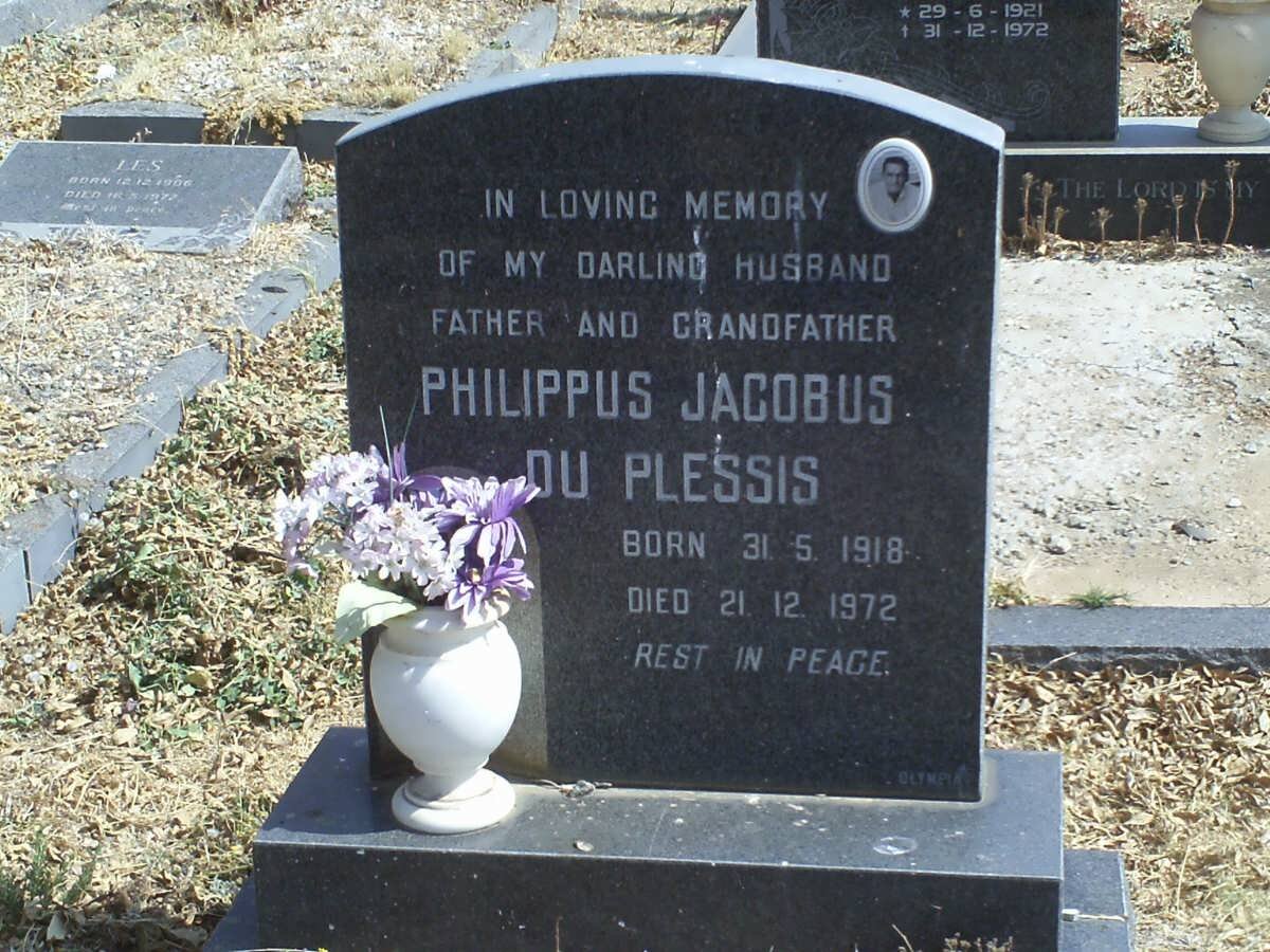PLESSIS Philippus Jacobus, du 1918-1972