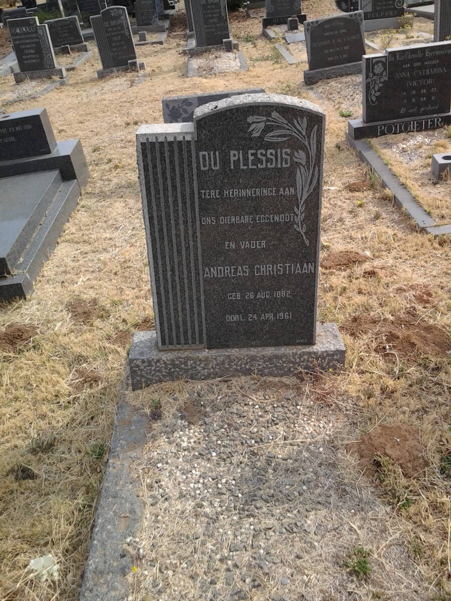 PLESSIS Andreas Christiaan, du 1882-1961