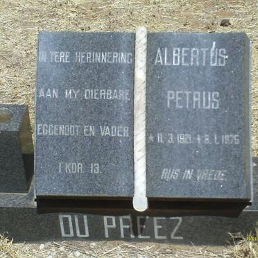PREEZ Albertus Petrus, du 1921-1975
