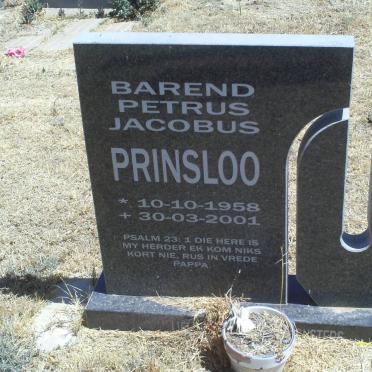 PRINSLOO Barend Petrus Jacobus 1958-2001