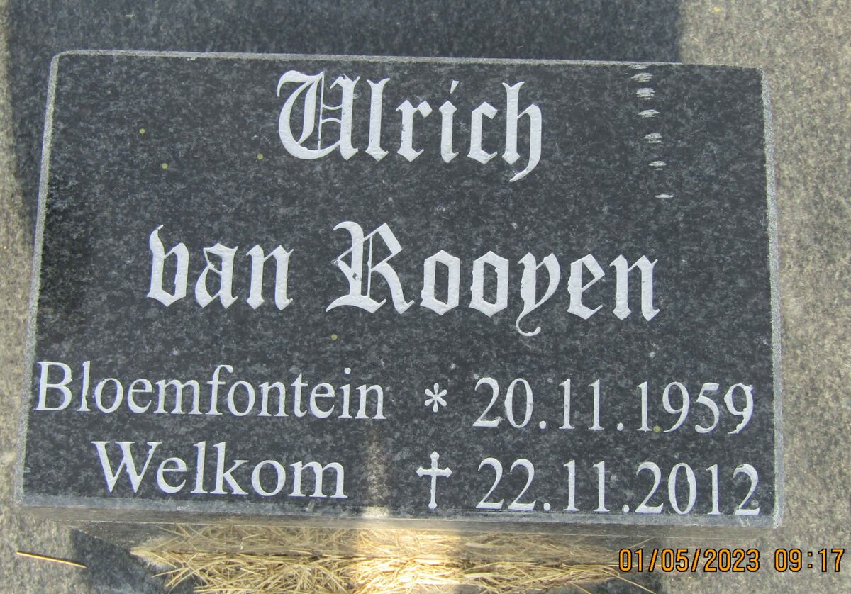 ROOYEN Ulrich, van 1959-2012