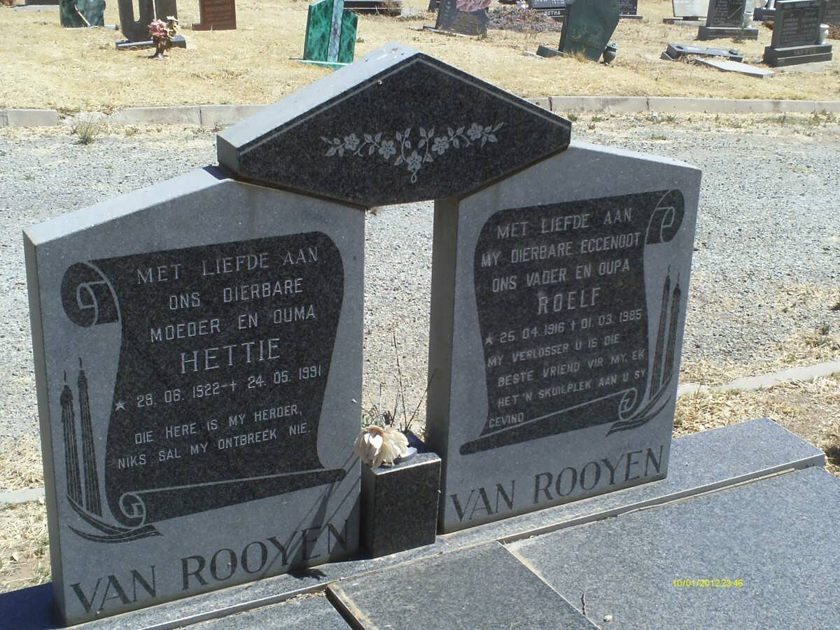 ROOYEN Roelf, van 1916-1985 &amp; Hettie 1922-1991