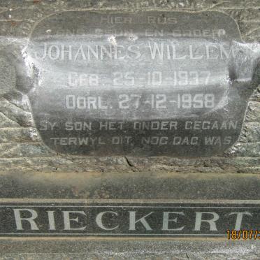 RIECKERT Johannes Willem 1937-1958