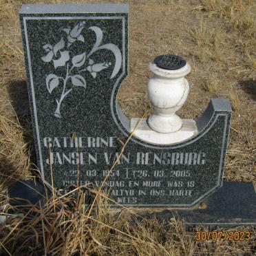 RENSBURG Catherine, Jansen van 1954-2005