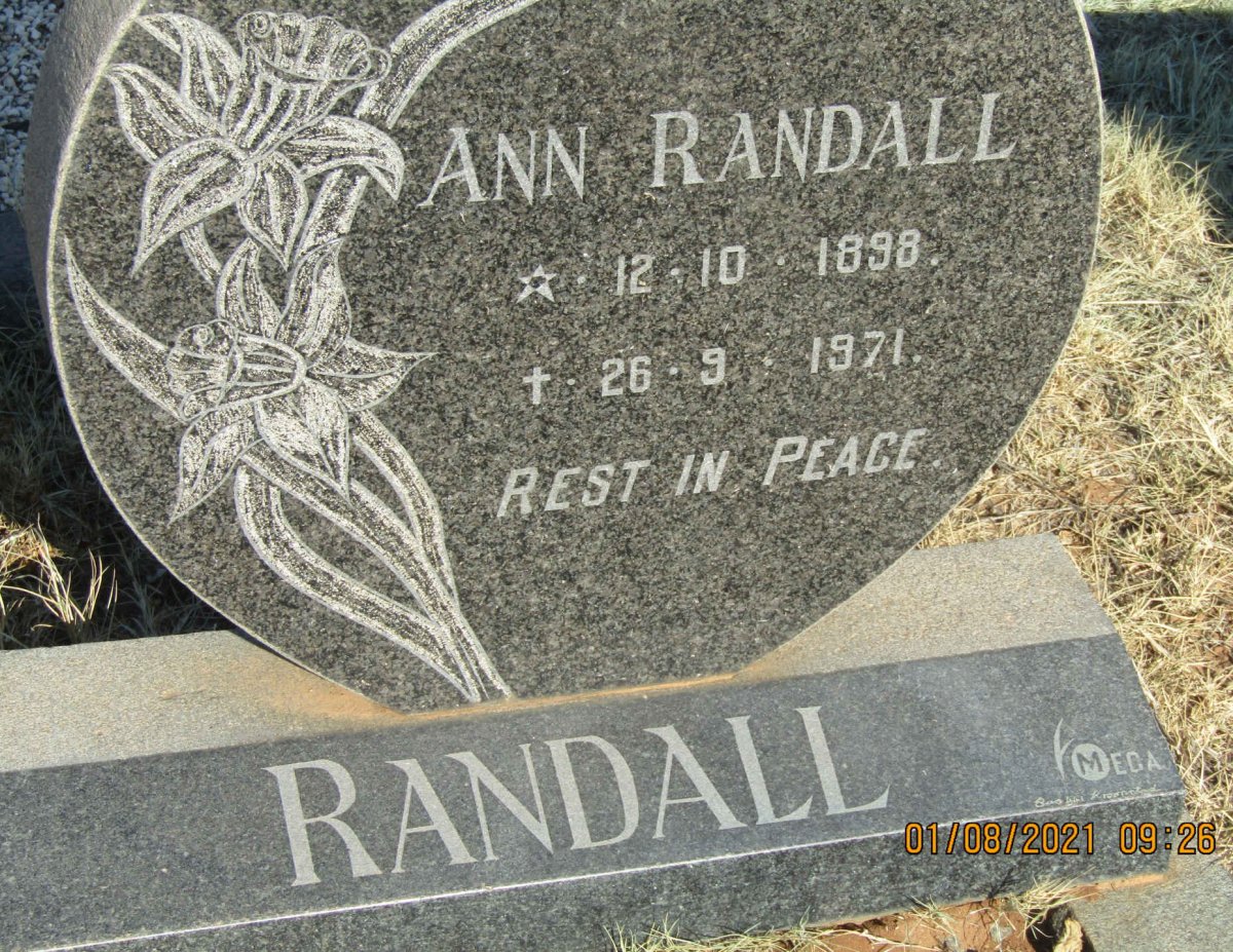 RANDALL Ann 1898-1971