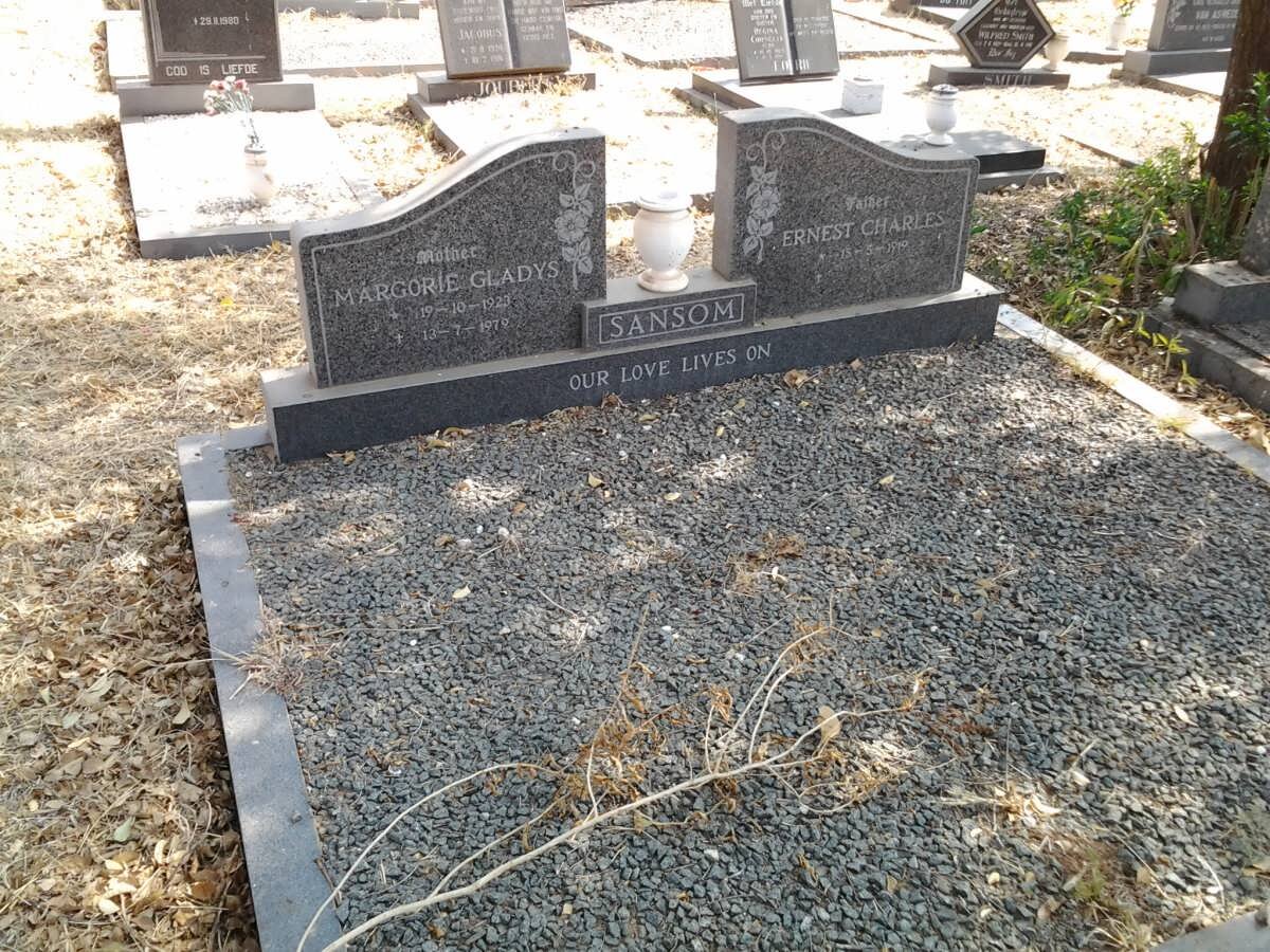 SANSOM Margorie Gladys 1923-1979 &amp; Ernest Charles 1919-