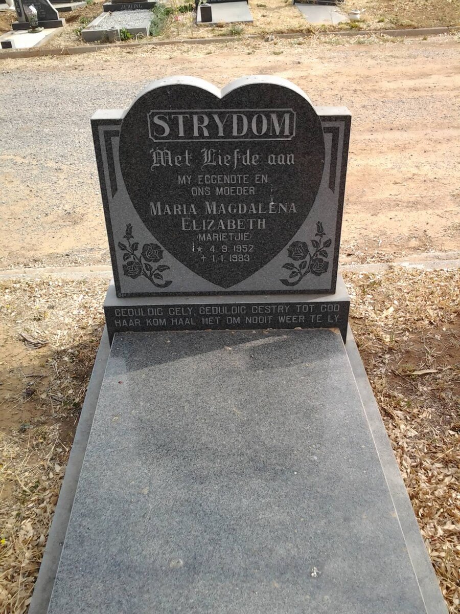 STRYDOM Maria Magdalena Elizabeth 1952-1983