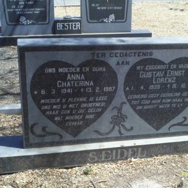 SEIDEL Gustav Ernst Lorenz 1935-1983 &amp; Anna Chaterina 1941-1987