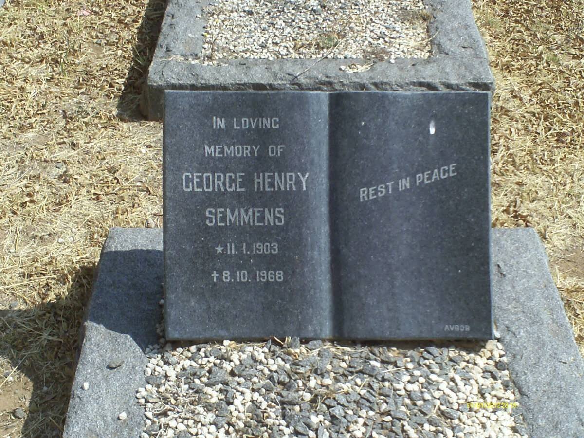 SEMMENS George Henry 1903-1968