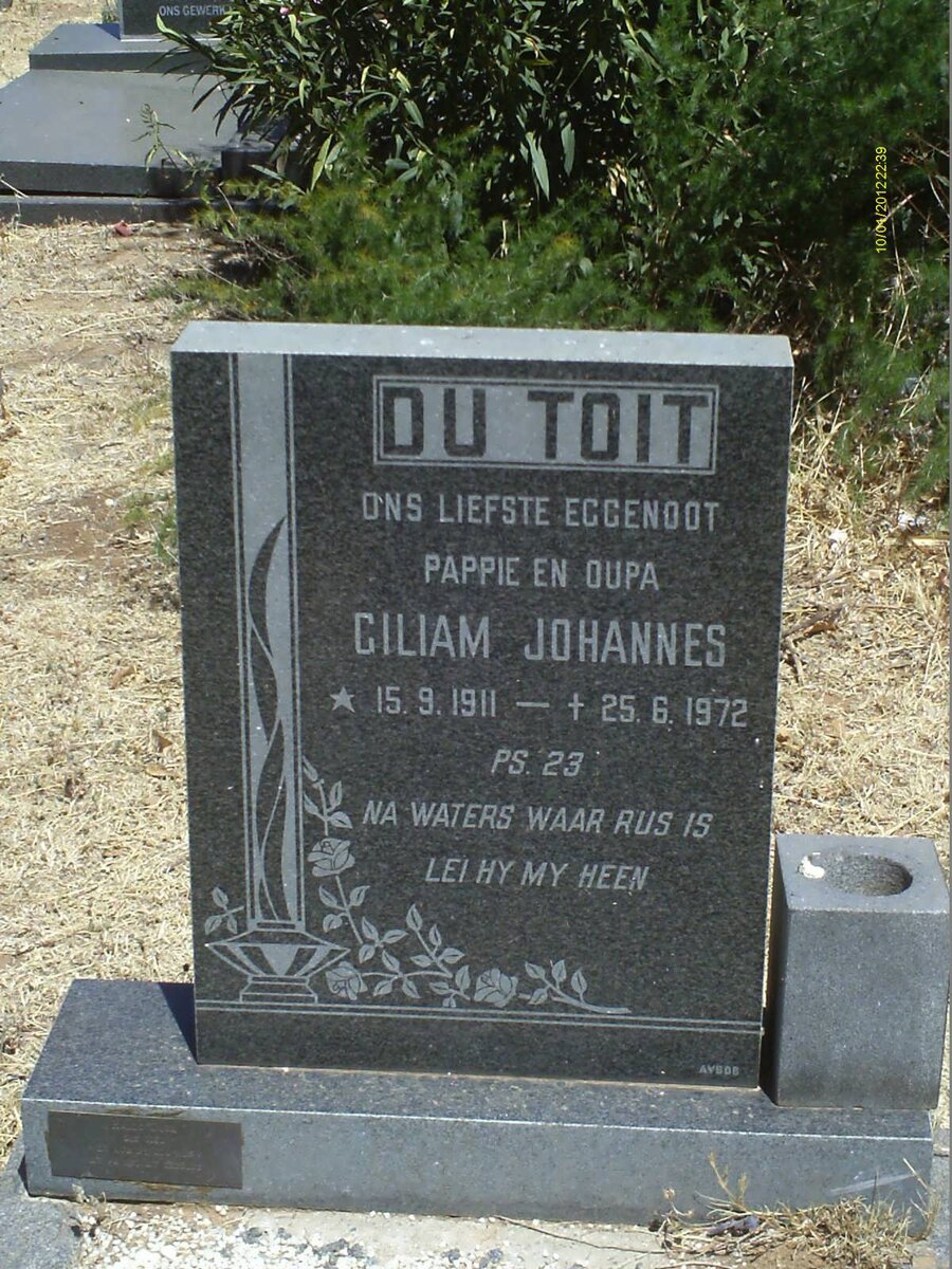 TOIT Giliam Johannes, du 1911-1972