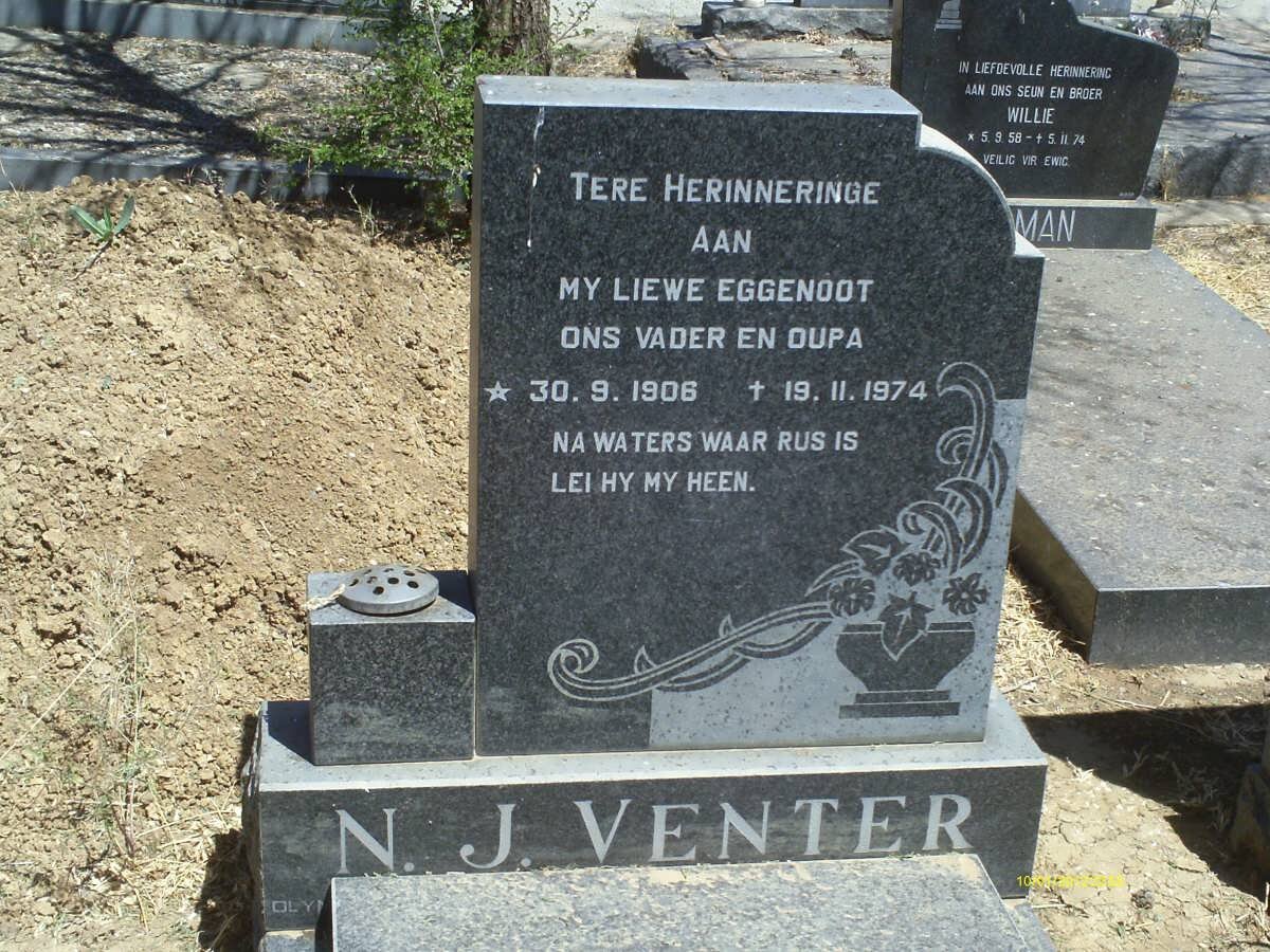 VENTER N.J. 1906-1974