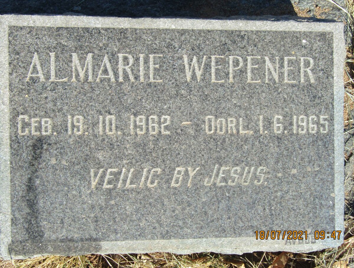 WEPENER Almarie 1962-1965