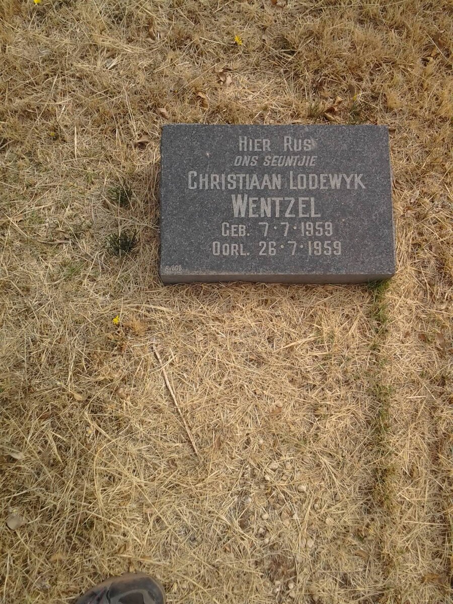 WENTZEL Christiaan Lodewyk 1959-1959