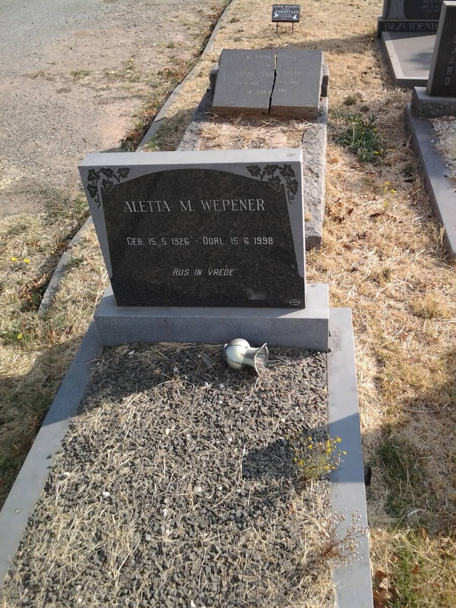 WEPENER Aletta M. 1926-1998