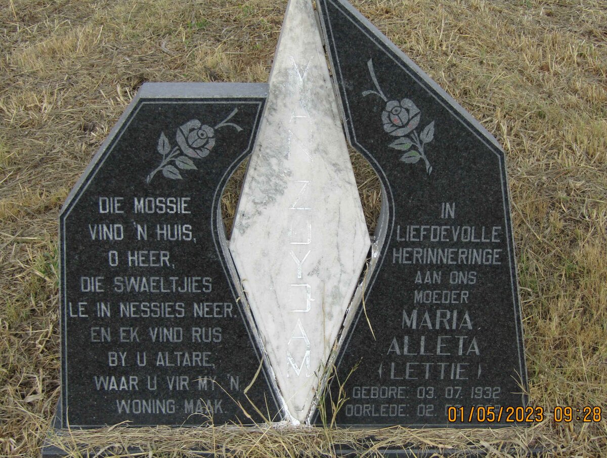 ZUYDAM Maria Aletta, van 1932-1999