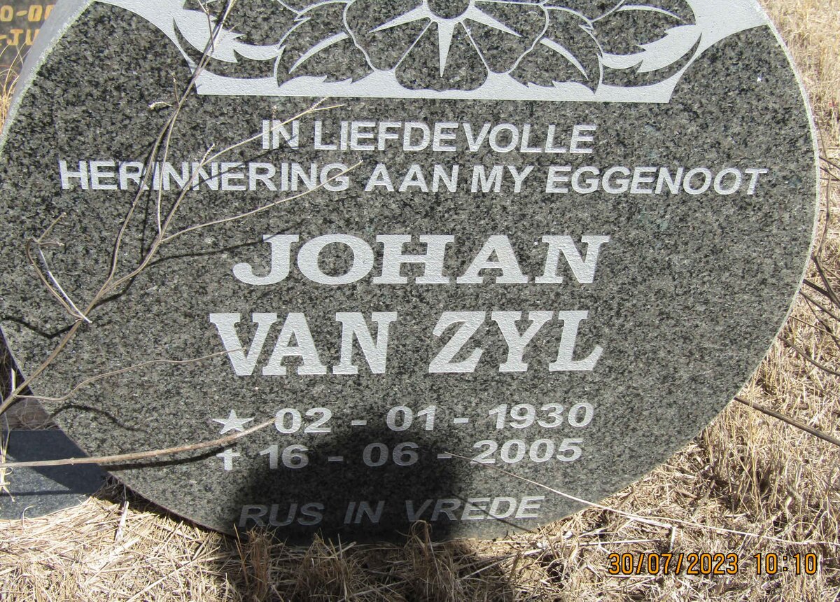 ZYL Johan, van 1930-2005