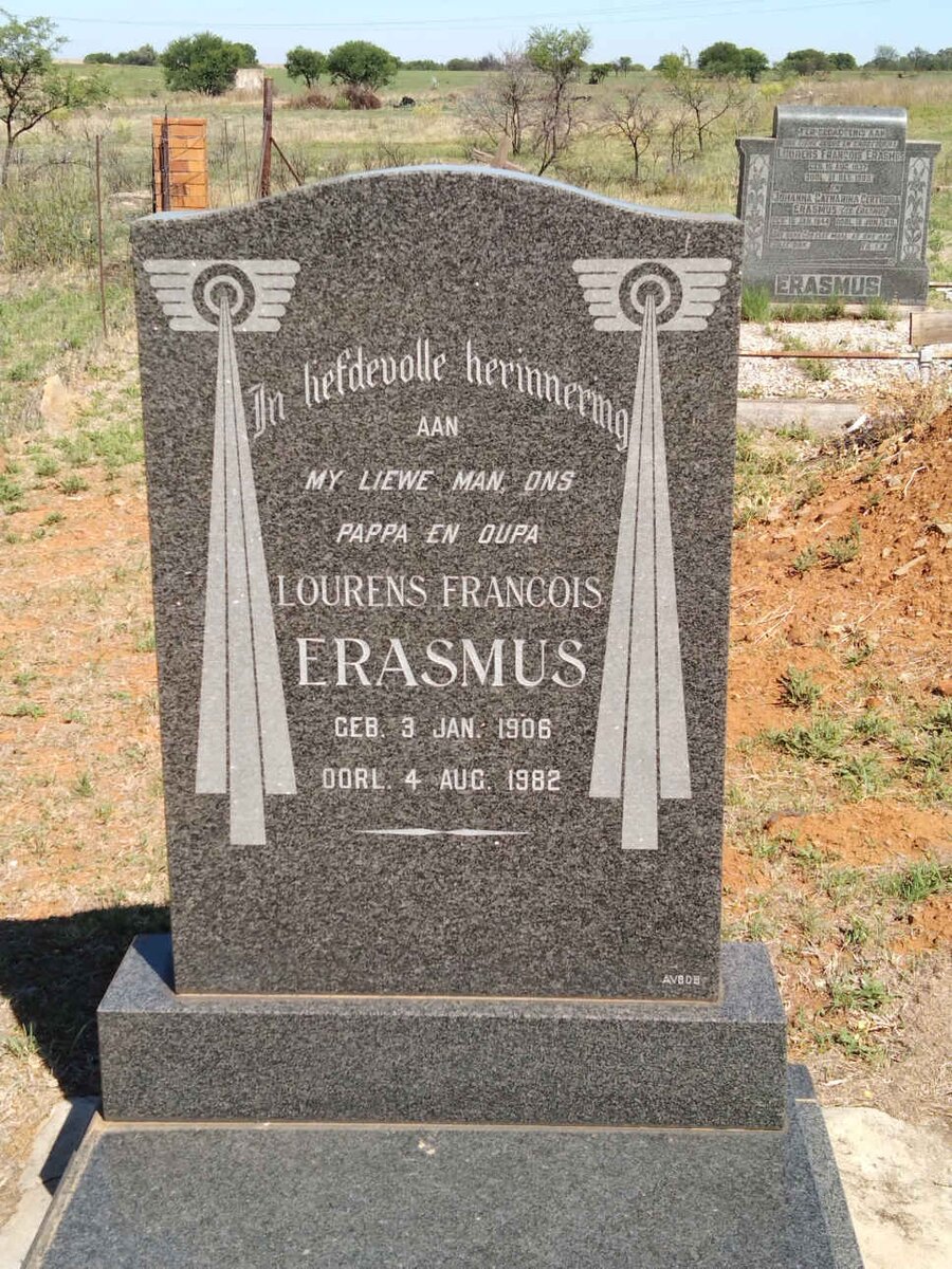 ERASMUS Lourens Francois 1906-1982