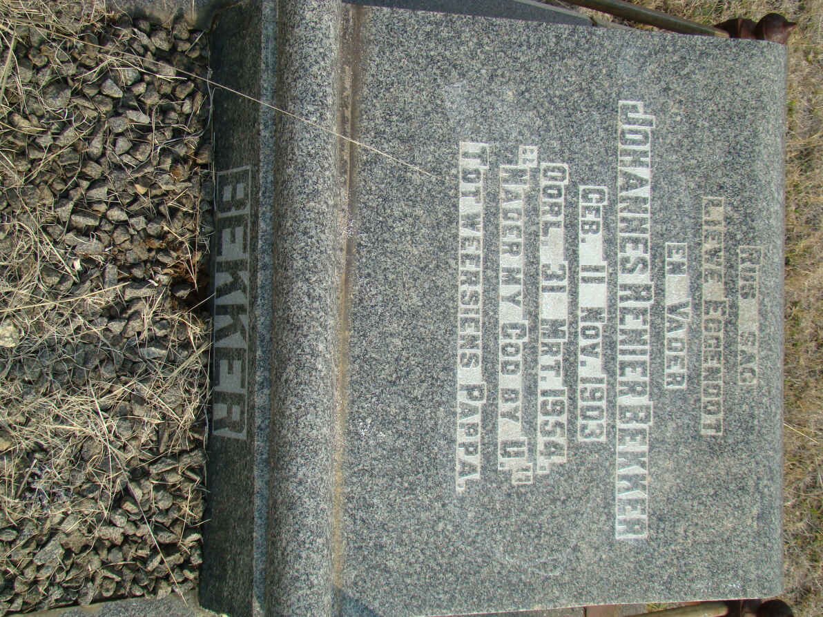 BEKKER Johannes Renier 1903-1954