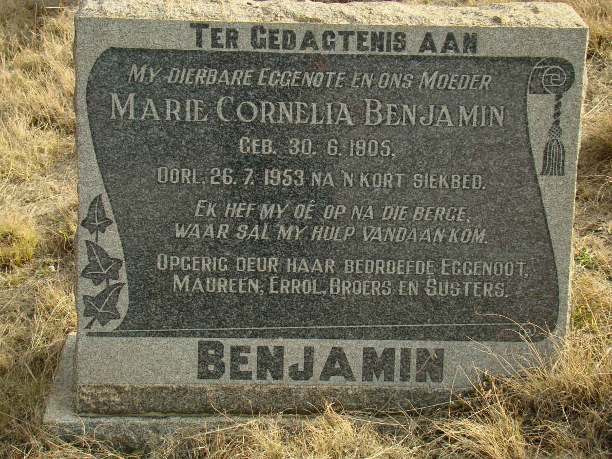 BENJAMIN Marie Cornelia 1905-1953