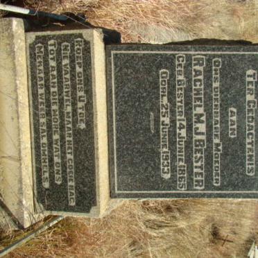 BESTER Rachel M.J. 1865-1933