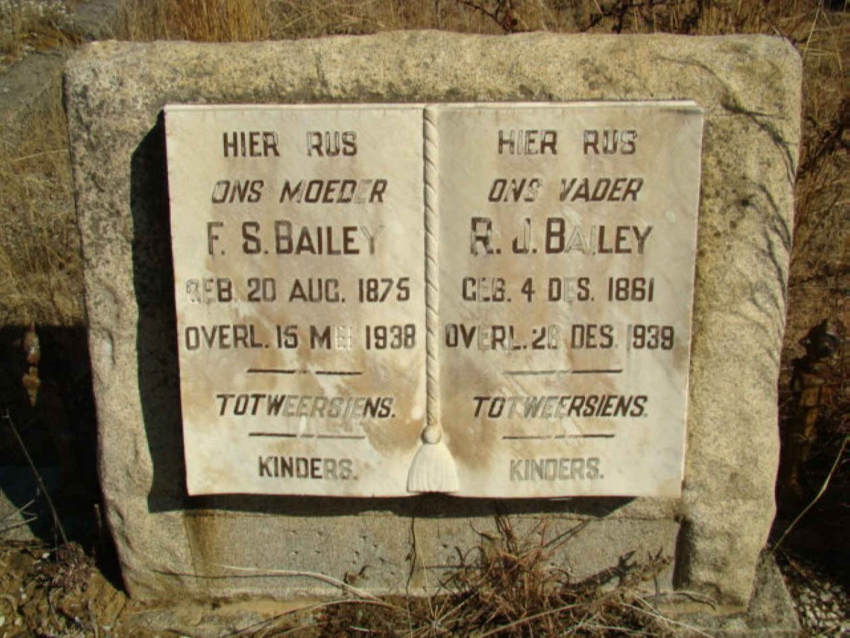 BAILEY R.J. 1861-1939 &amp; F.S. 1875-1938