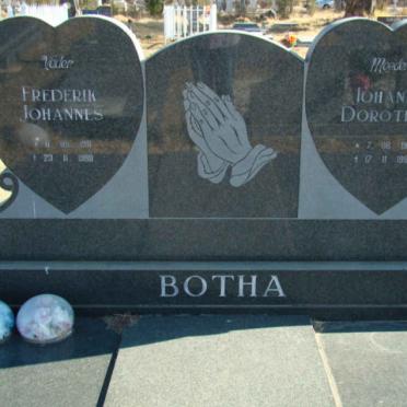 BOTHA Frederik Johannes 1911-1988 &amp; Johanna Dorothea 19?3-1985