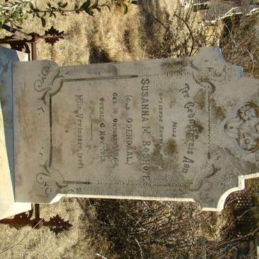 BOSHOFF Susanna M. nee ODENDAAL 1866-1913