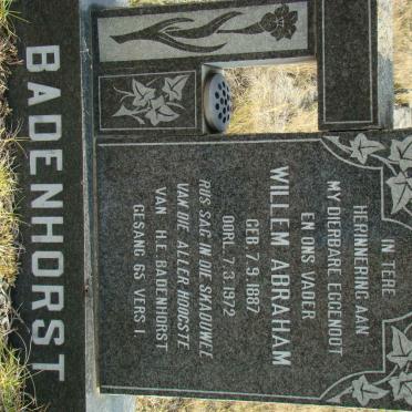 BADENHORST Willem Adriaan 1887-1972