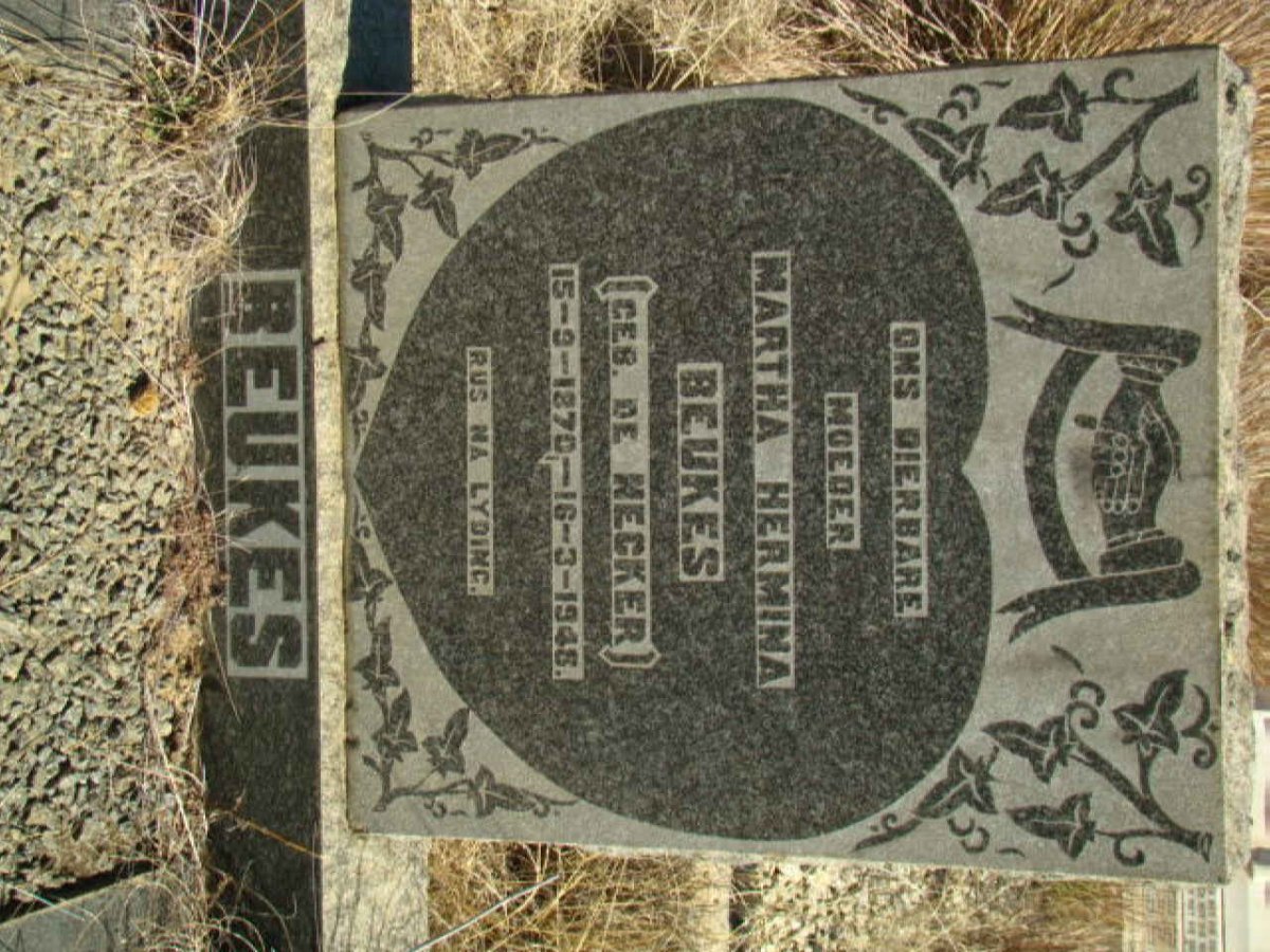 BEUKES Martha Hermina nee DE NECKER 1870-1945