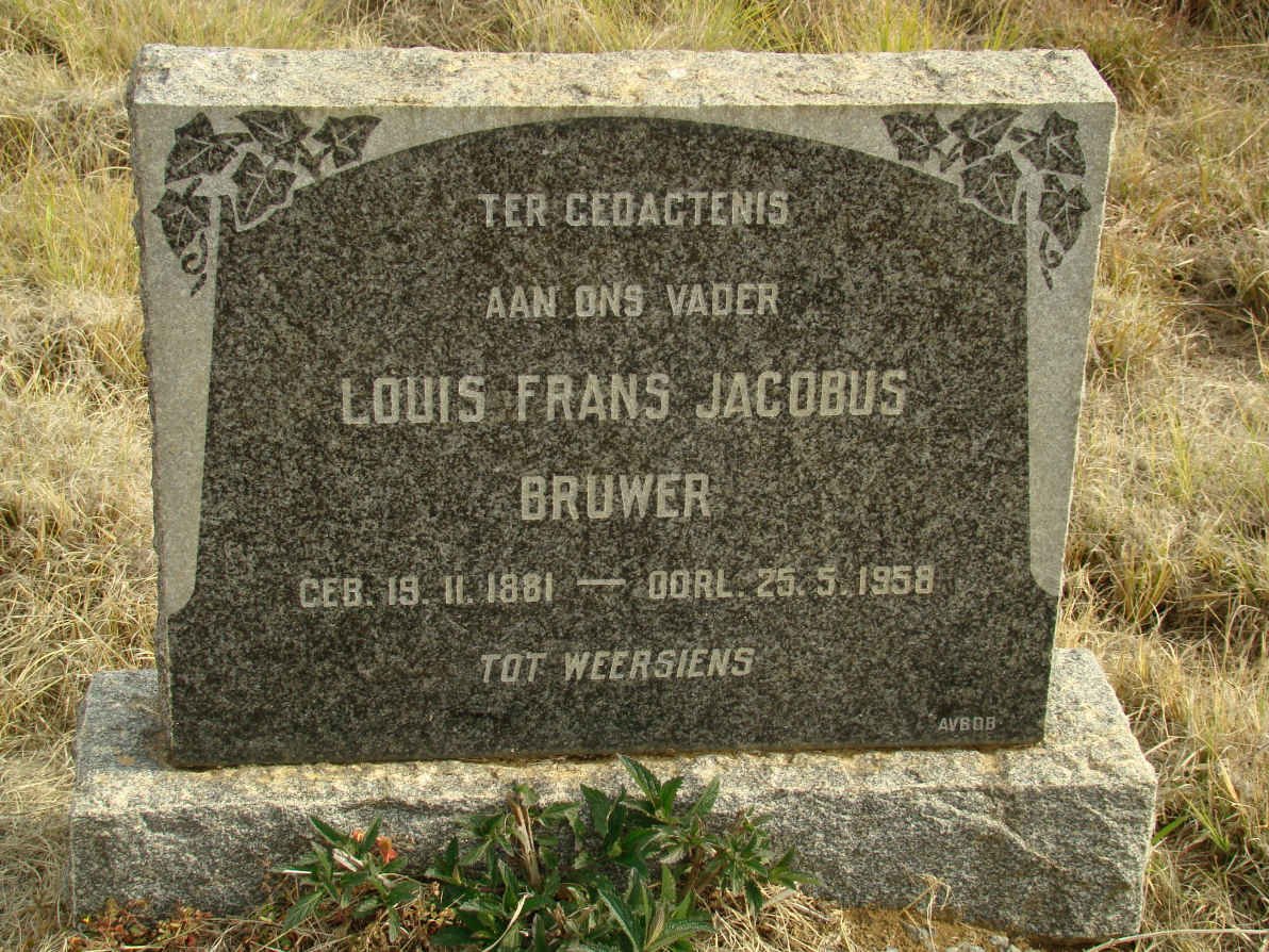 BRUWER Louis Frans Jacobus 1881-1958