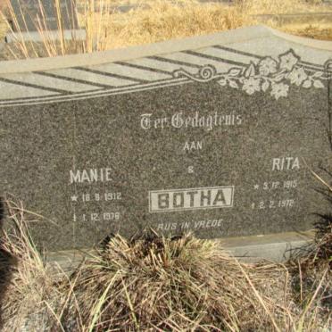 BOTHA Manie 1912-1978 &amp; Rita 1915-1972