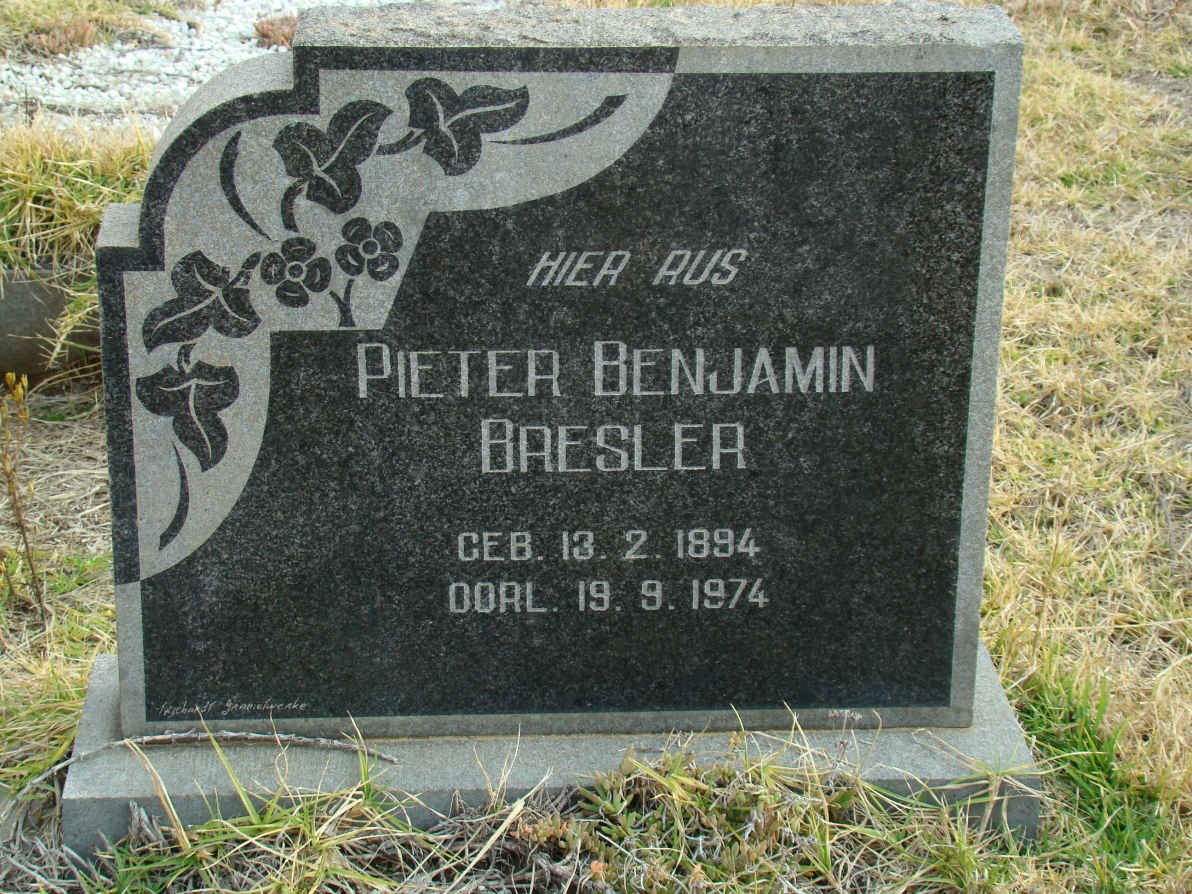 BRESLER Pieter Benjamin 1894-1974